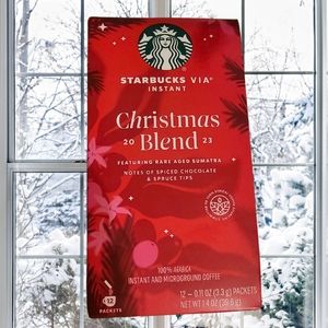 NEW 2023 Starbucks Via Christmas Blend Instant Coffee 12 Packets Per Box